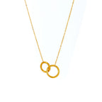 Golden Double Ring Necklace