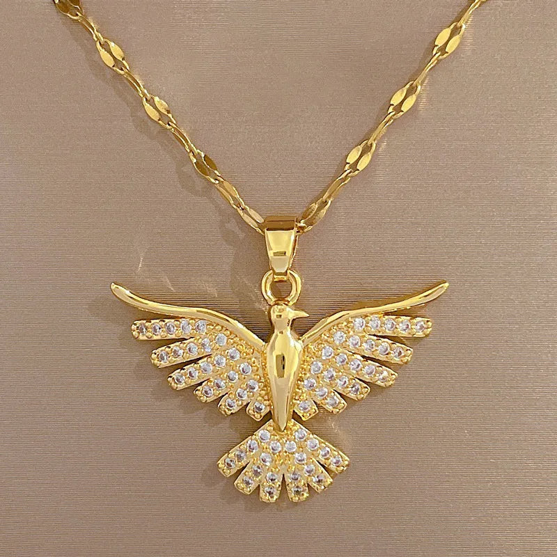 Stainless Steel Phoenix Necklace