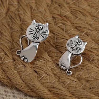 Delicate Cat Stud Earrings