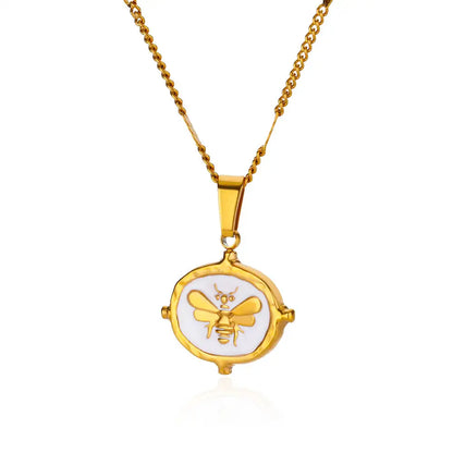 Oval Bee Necklace