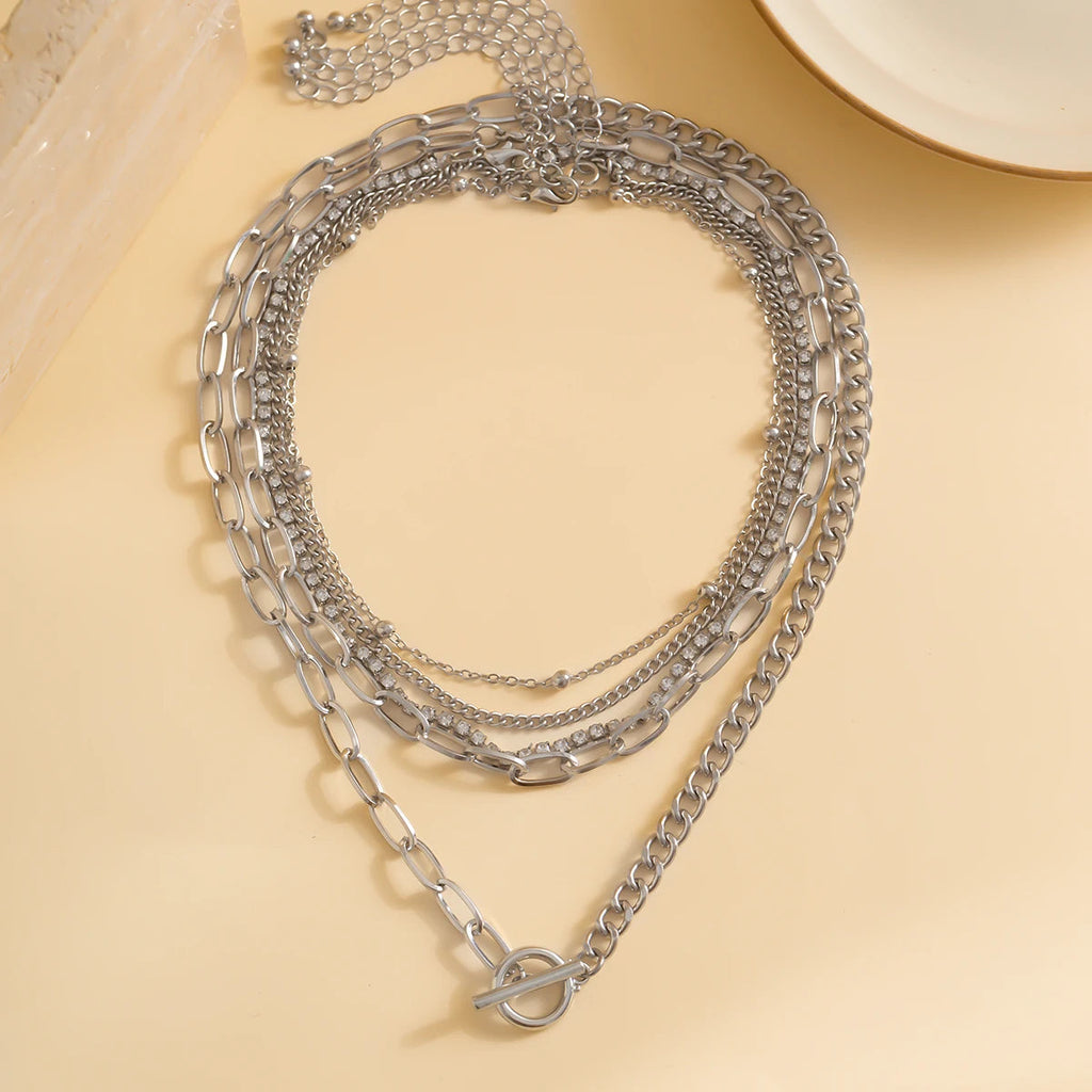 5 PCS Layered Chain Necklace Set