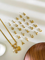 Pearl Heart Initial Necklace