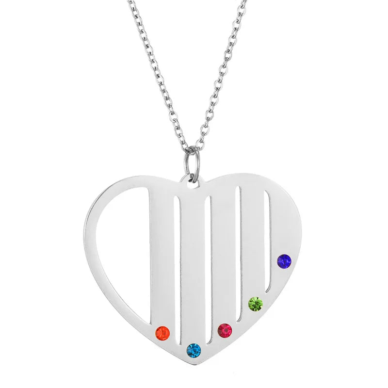 Peronalized Family Tree Birthstone Necklace