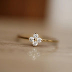 Zirconia Flower Ring
