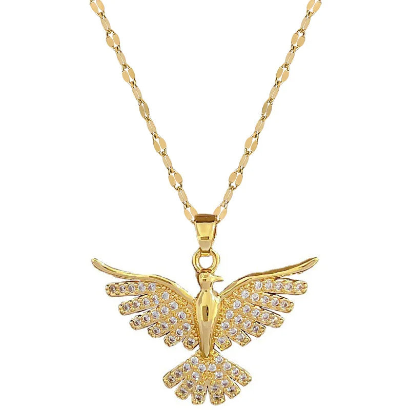 Stainless Steel Phoenix Necklace
