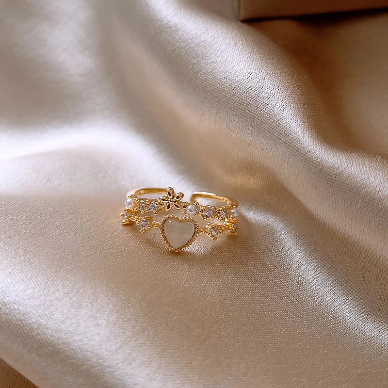 Double Love Crystal Ring