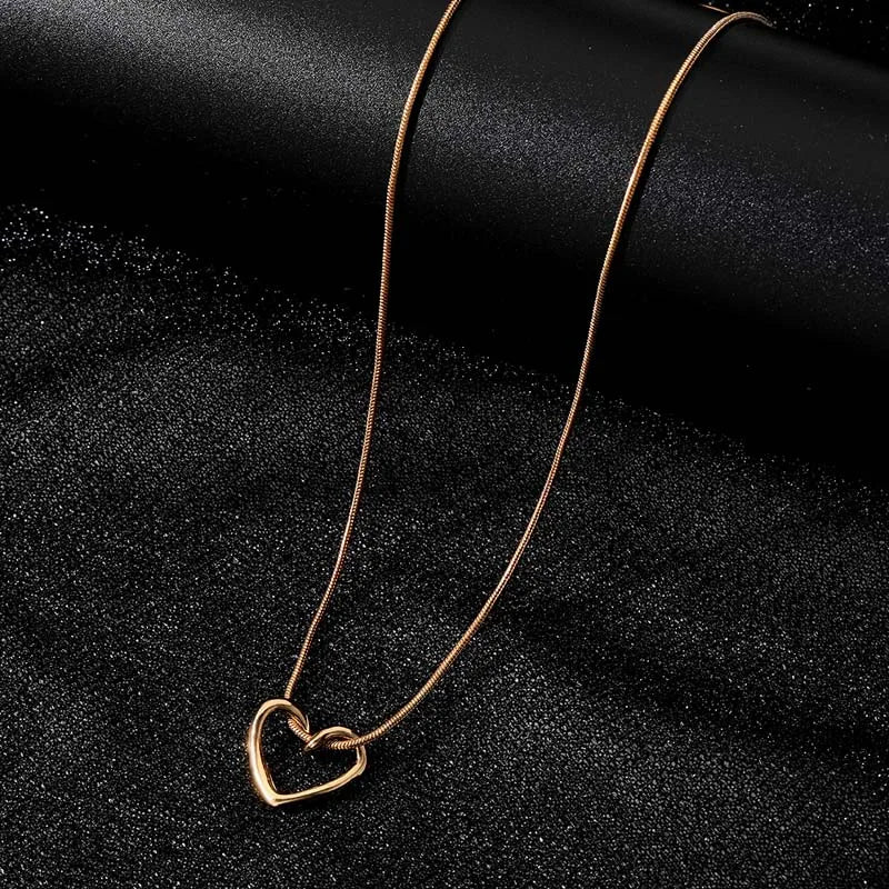 Simple Hollow Heart Necklace