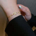 Zircon Opal Clover Bracelet