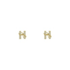 Gold Wrapped Stud Earrings