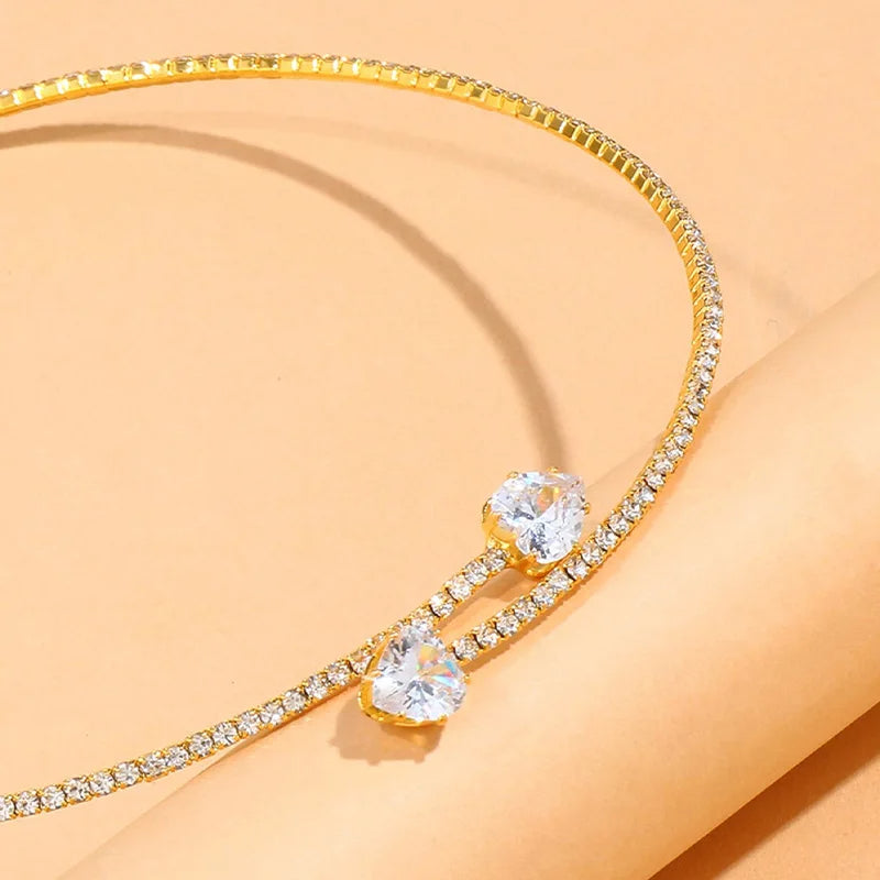 Rhinestone Heart Necklace