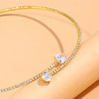 Rhinestone Heart Necklace