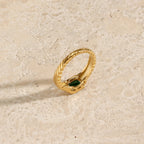 Thin Square Stone Ring