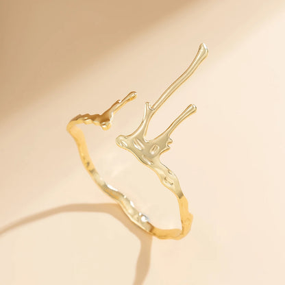 Open Cuff Waterdrop Bangle