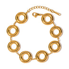 Gold Plated Circle Bracelet