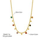 Multicolored Crystal Ball Necklace