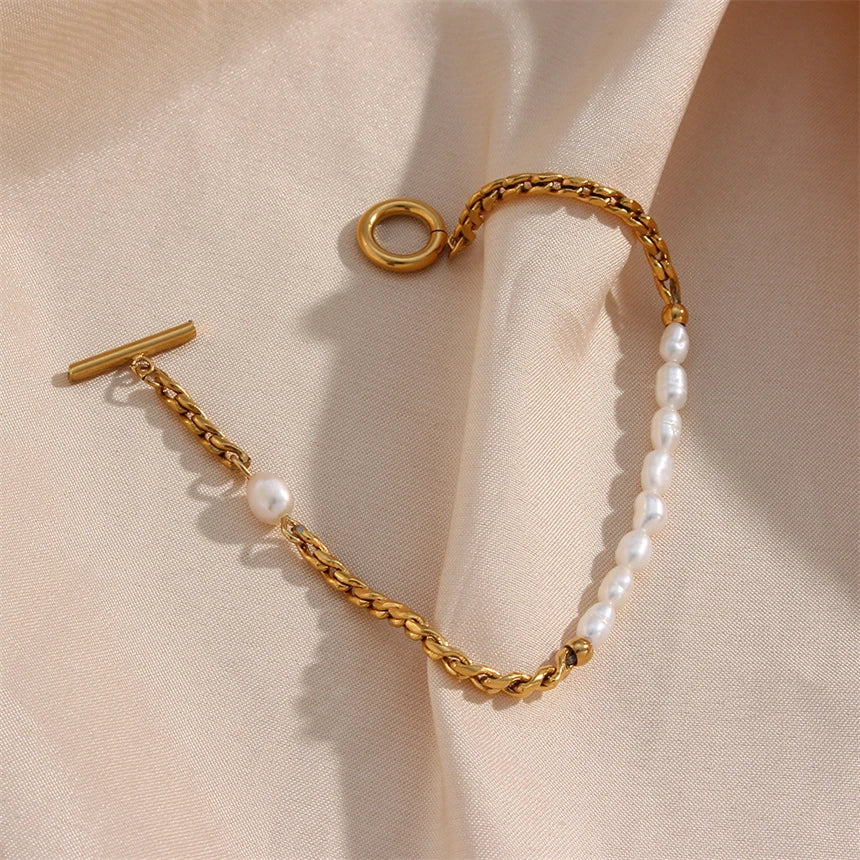 Pearl Buckle Chain Bracelet