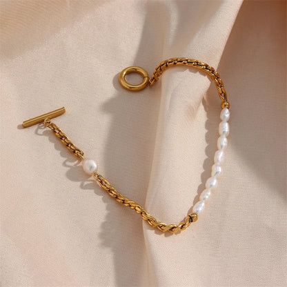 Pearl Buckle Chain Bracelet