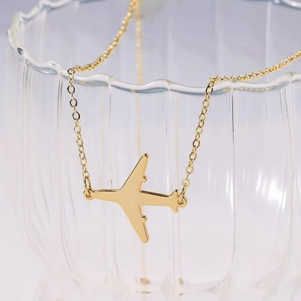 Dainty Airplane Necklace