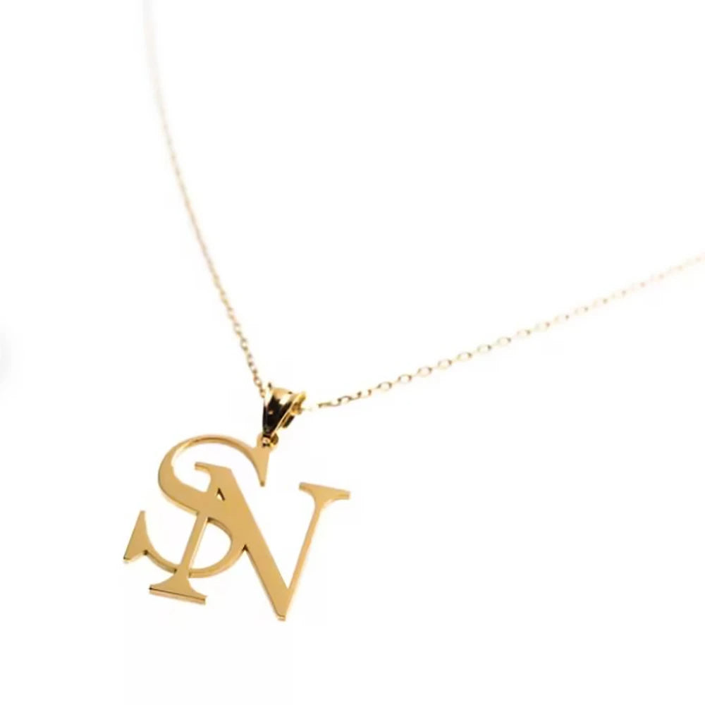 Interlocking Double Initials Necklace