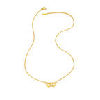 Zircon Interlocking Hearts Necklace