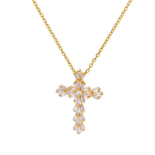 Zirconia Cross Necklace