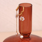Pearl Flower Hoop Earrings