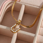 Herringbone Letter Necklace