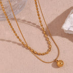 Double Layer Rice Bead Necklace