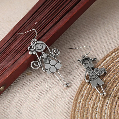 Retro Minimal Couple Earrings