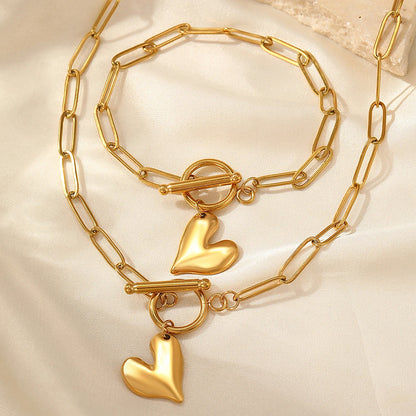 Heart Link Jewelry Set