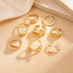 8 PCS Pearl Ring Set