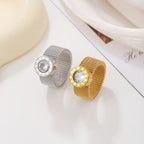 Mesh Roman Numeral Ring