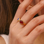 4 Color Stone Ring