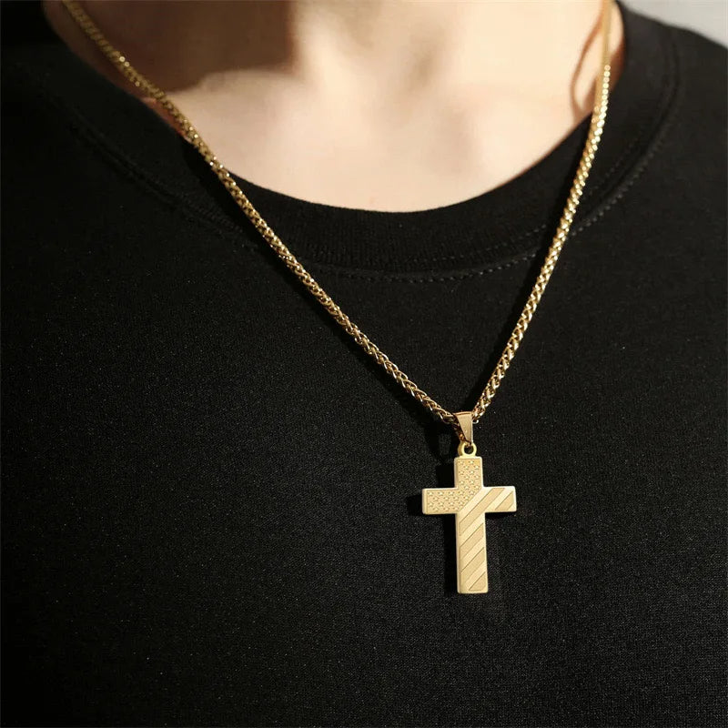 Cross Message Necklace