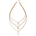 3 PCS Octagonal Star Moon Necklace