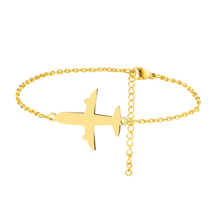 Stainless Steel Airplane Bracelet