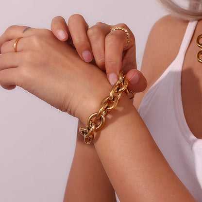 Chunky Cross Chain Choker & Bracelet Set