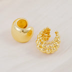 2 PCS Vintage Punk Chunky Earring Set