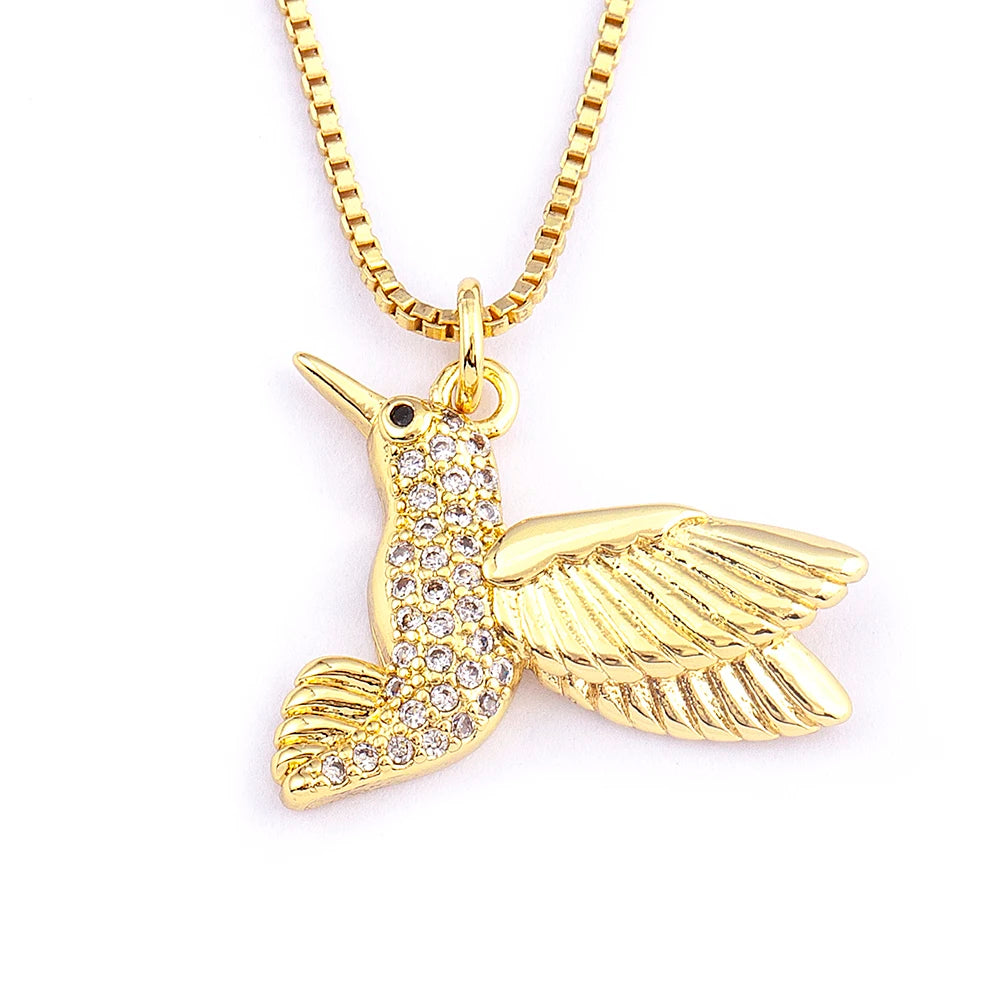Gold Hummingbird Necklace
