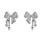 Zircon Bowknot Stud Earrings
