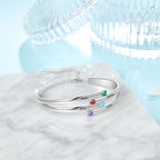 Personalized Birthstone Bangle Bracelet