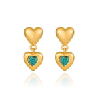 Gold Blue Zircon Jewelry Set