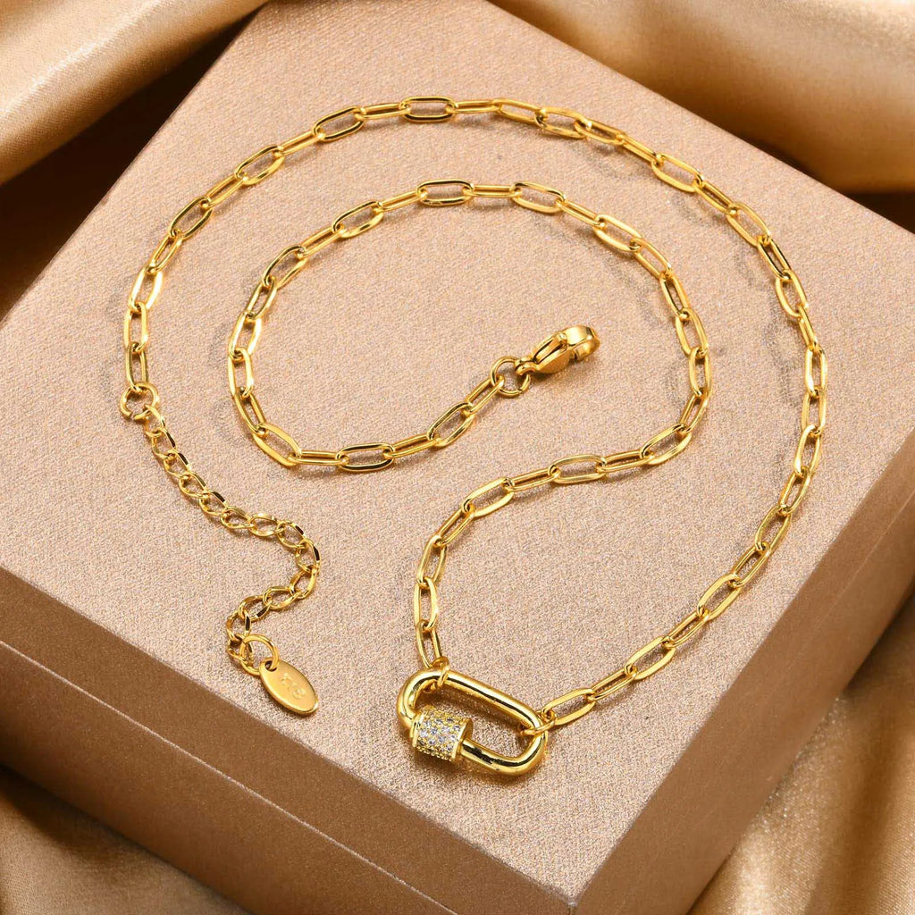 Paperclip Charm Necklace