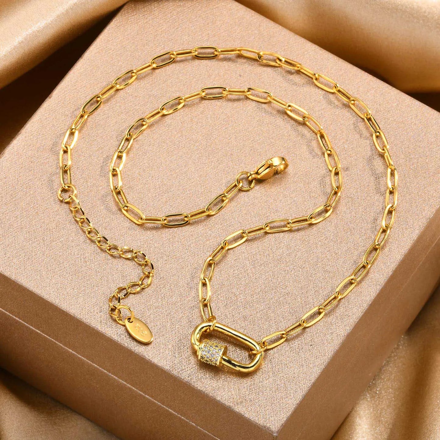 Paperclip Charm Necklace