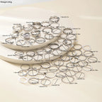 64 PCS Geometric Ring Set
