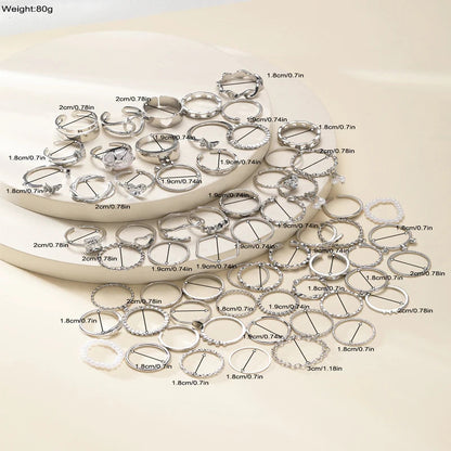 64 PCS Geometric Ring Set