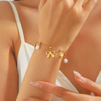 Minimal Bow Charm Bracelet