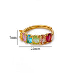 Rainbow Waterdrop Ring