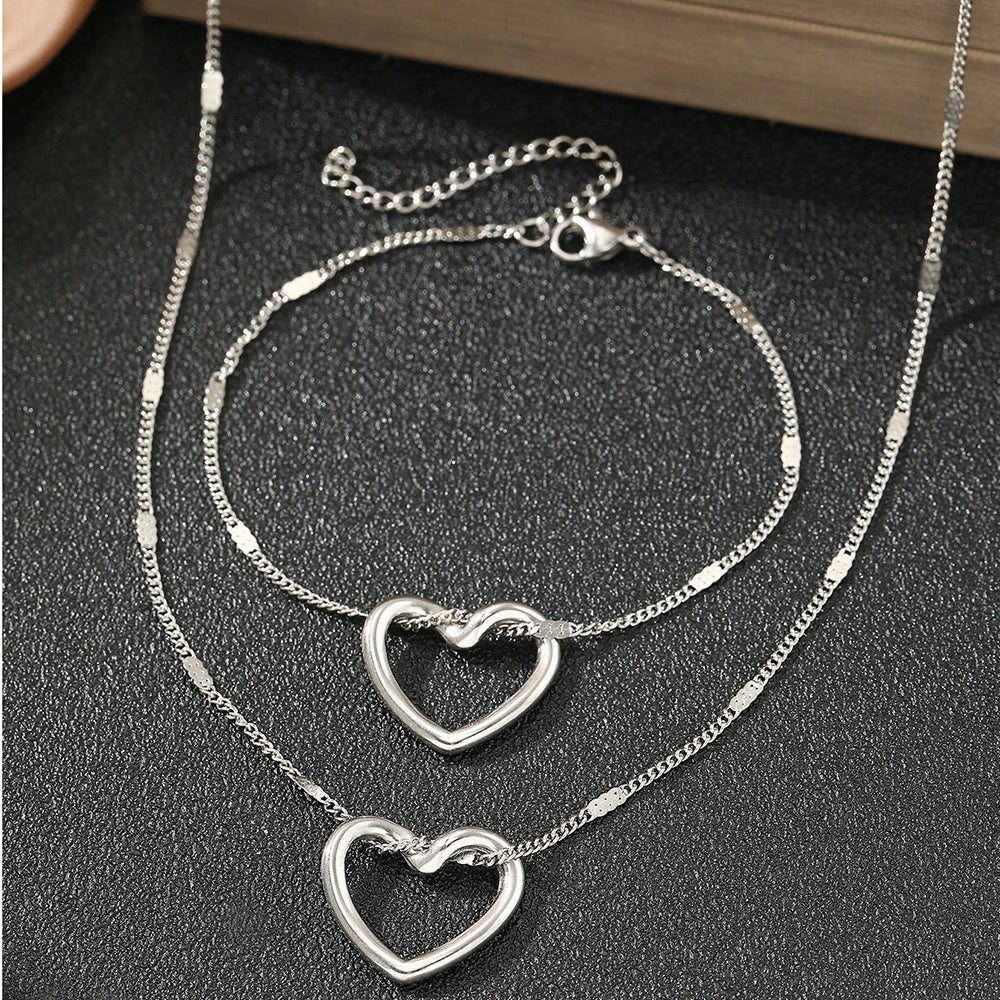 Twisted Heart Jewelry Set