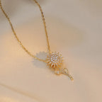 Rotatable Sunflower Necklace